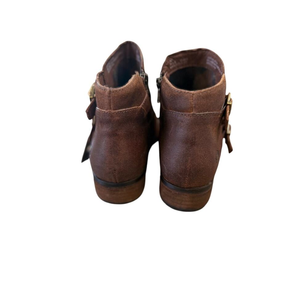 Born Ozark Leather Distressed Brown Booties – Sz 8M - Picture 5 of 8